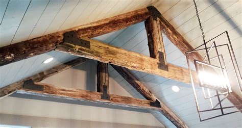 hammered metal brackets|rustic iron beam brackets.